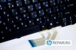 Разборка и замена клавиатуры на ноутбуке HP